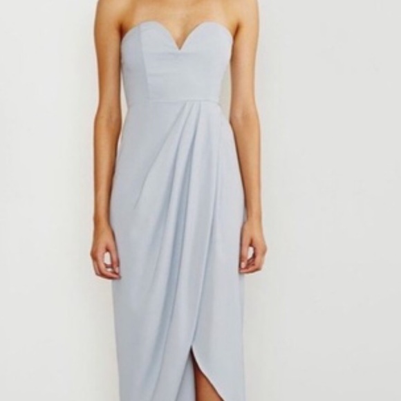 Shona joy u wire bustier powder blue dress, size 6 - Picture 2 of 7